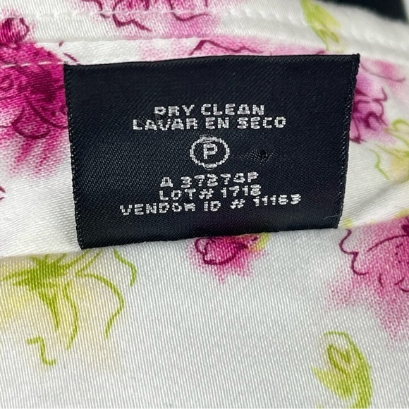 VINTAGE NICOLE MILLER 90S FLORAL COTTON NOTCH COLLAR ZIP JACKET SKIRT SUIT SET - Picture 15 of 15